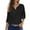 A01 Black, variant on V Neck 3/4 Sleeve Shirts For Women Solid Colod Classic Dressy Casual Tunic Tops Breathable Spring Basic Blouses Vacation Clothes Black S