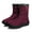2# Red, variant on FAMITION Women's Winter Snow Boots Waterproof Mid Calf Non Slip Faux Fur Lined Flat Ankle Snow Boot Red Sneakers