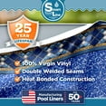 thumbnail image 4 of SmartLine 24' Round Island Tile Unibead Above Ground Swimming Pool Liner, 52" Height, 25 Gauge, 4 of 6