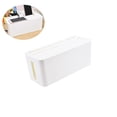 thumbnail image 6 of Soimiss Plastic Wire Container White Strong Storage Box for Organizing Chargers and Network Hub, 6 of 8