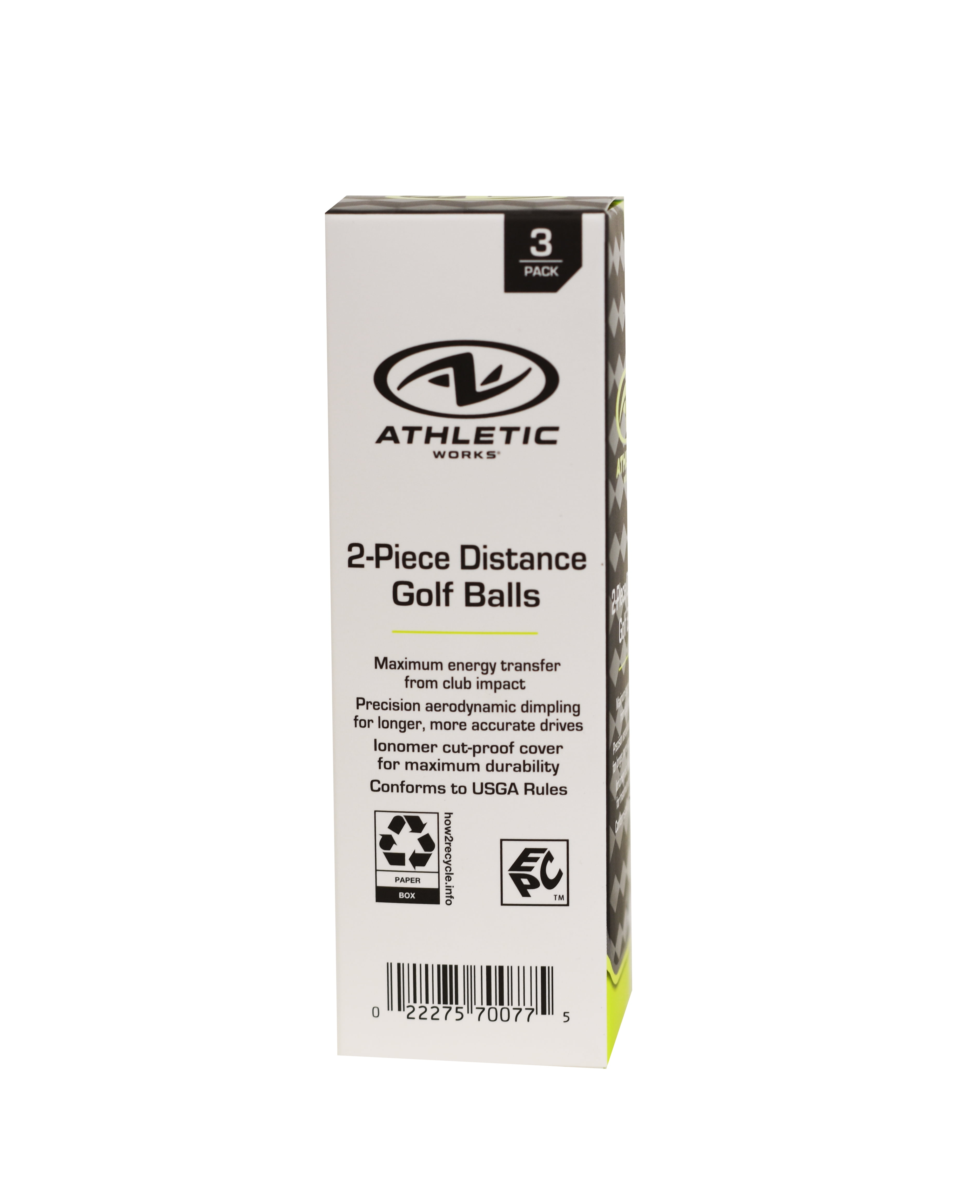 Athletic Works 2-Piece Distance Golf Balls 3-Pack Sleeve for