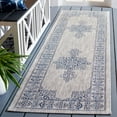 thumbnail image 2 of SAFAVIEH Courtyard Delbet Medallion Indoor/Outdoor Runner Rug, Grey/Navy, 2'3" x 6'7", 2 of 8