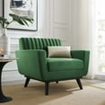 thumbnail image 3 of Tufted Armchair Accent Chair, Velvet, Green, Modern Contemporary Urban Design, Living Lounge Room Hotel Lobby Hospitality, 3 of 7