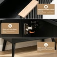 thumbnail image 6 of Leumius Kitchen Storage Cabinet with Adjustable Shelves,1 Drawer & 2 Doors,Sideboard Buffet Cabinet with Solid Wood Feet for Living Room, Kitchen, Entryway, Black, 6 of 6