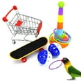 thumbnail image 1 of Bird Toy Set Creative Skateboard Cart Toss Ring Bird Chew Toy Bird Training Toy, 1 of 8