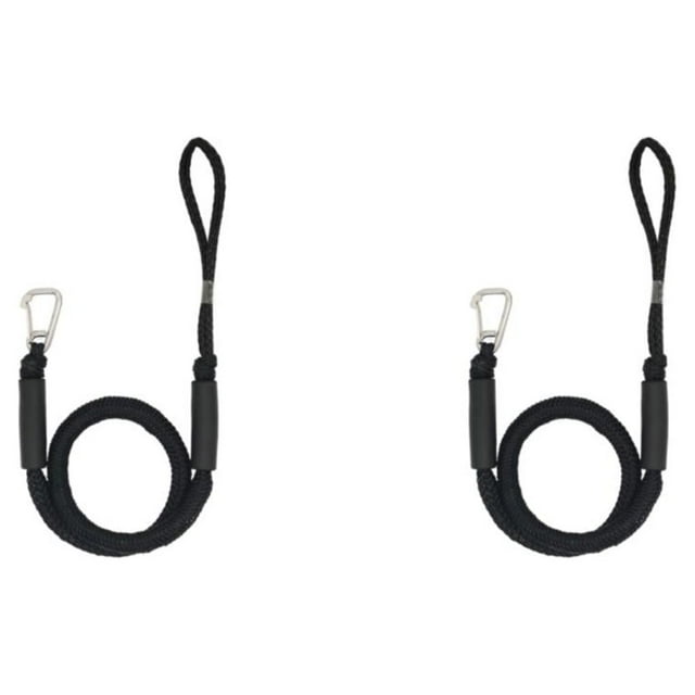 ZheElen 2pack/lot Strong And Durable Mooring Rope For Boat Providing Expandable black 2Set