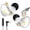 White, variant on 2026 QKZ AK6 Pro Wired IEM for Gaming Earbuds with MIC, in Ear Monitor Headphones, Deep Bass Sound, 1DD 11mm Dynamic Driver, IEM for Music Video Calling (Black)