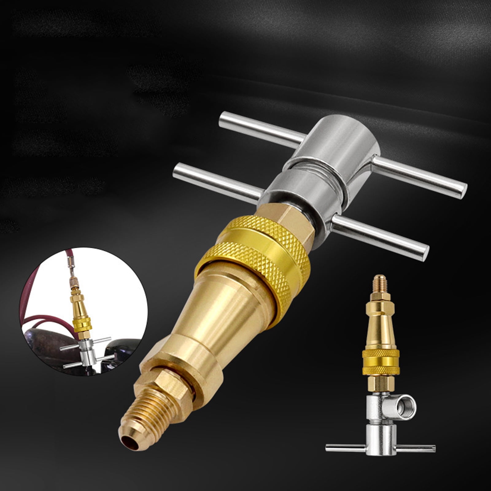 Universals Refrigerator Refrigerants Filling Quick Connection Tool 1/4inch Refrigerator Quick Coupling Parts Easy to Install