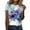 Purple, variant on Women Summer Casual Fashion Round Neck Short Sleeve Flower Butterfly Print TShirt Top Spandex Women Long Sleeve Medium Women Shirt Layering Tees for Women Long Sleeve Tech Shirt Women's Silky Tops