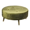 thumbnail image 1 of Velvet Button-Tufted Stool, 1 of 1