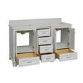 thumbnail image 5 of Nantucket 60" Double Bathroom Vanity with White Cabinet and Quartz Top, 5 of 6