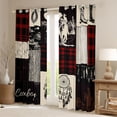 thumbnail image 2 of Homewish Rustic Farmhouse Hunting Black Out Curtains, Bohemian Dreamcatcher Curtains Pack of 2 (42x63 Each), Cowboy Cowgirl Bedroom Curtains, Wheat Red Curtains and Drapes Decor, 2 of 6