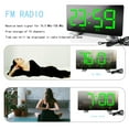 thumbnail image 7 of Blasgw LED Radio Digital Alarm Clock Creative Snooze Electronic Clock Alarm Configuration FM Radio FM 7-inch Large Screen Display USB Charging Digital Clock Green, 7 of 7