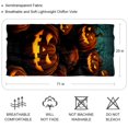 thumbnail image 2 of Pumpkin Translucent Chiffon Yarn Silk Scarf - Light Breathable Material - 180*73 Size - Elegant and Stylish Accessory for Women, 2 of 6