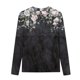 thumbnail image 5 of ICHUANYI Liquidación Moda Mujer Verano Sexy Doblez Impreso Regular Mujeres Manga Larga Cuello Redondo Botón Top ICHUANYI WER202308252067, 5 of 5