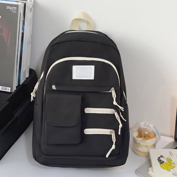 Veeogra Clearance!School Bags,Bookbag,Trend Nylon Backpack Fashion Simple Large Capacity Computer Portable Travel Backpack School Bag,School Backpack,Satchel,Black
