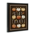 thumbnail image 3 of Stupell Industries Give Thanks with Varied Pumpkins Black Framed Floater Canvas Wall Art, design by Elizabeth Tyndall, 31 x 25, 3 of 9
