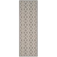 thumbnail image 2 of Safavieh Courtyard Carlos Oriental Indoor/Outdoor Runner Rug, Gray/Beige, 2'7" x 8'2", 2 of 8