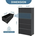 thumbnail image 3 of Metal Lateral File Cabinet with Lock for Home Office, Steel Wide Filing Organization Storage Cabinet, 3 of 12