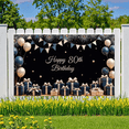 thumbnail image 7 of Elegant Theme Happy Birthday Banner Sparkling Design 80th Birthday Decorations Birthday Party Supplies for Birthday Celebration Indoor Decoration Photo Shoot, 7 of 7