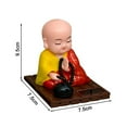 thumbnail image 2 of Solar-Powered ABS Monk Car Decoration for Cars, Homes, and Offices with Head-Shaking Motion, 2 of 8
