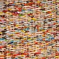 thumbnail image 2 of Oriental Furniture 4 ft. Tall Recycled Magazine Room Divider - 4 Panel, 2 of 3