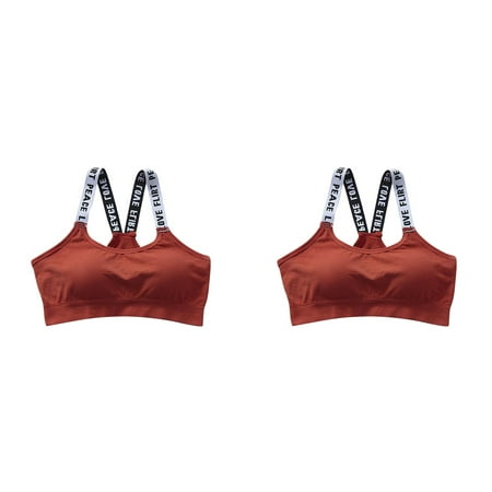 2 Pack Women Sports Bra Tops For Gym Top Fitness Yoga Female Pad Sportswear Vest Tank Tops Sport Push Up Bralette Baggy Casual Shirts Women 9/11 Top Women Barbell Tops Womens Base Shirt Tops for
