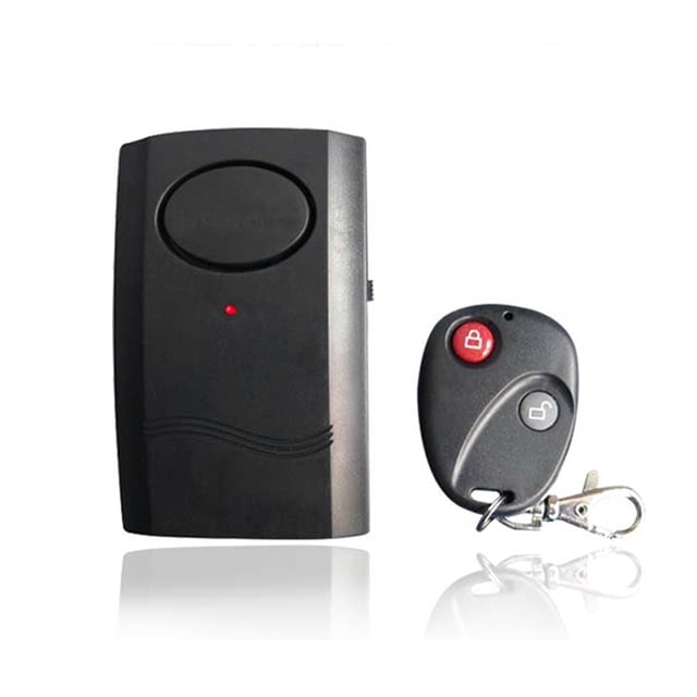 Alarma de vibración inalámbrica con control remoto de 120 dB para seguridad del hogar, motocicleta, coche, puerta, ventana, alarma antirrobo