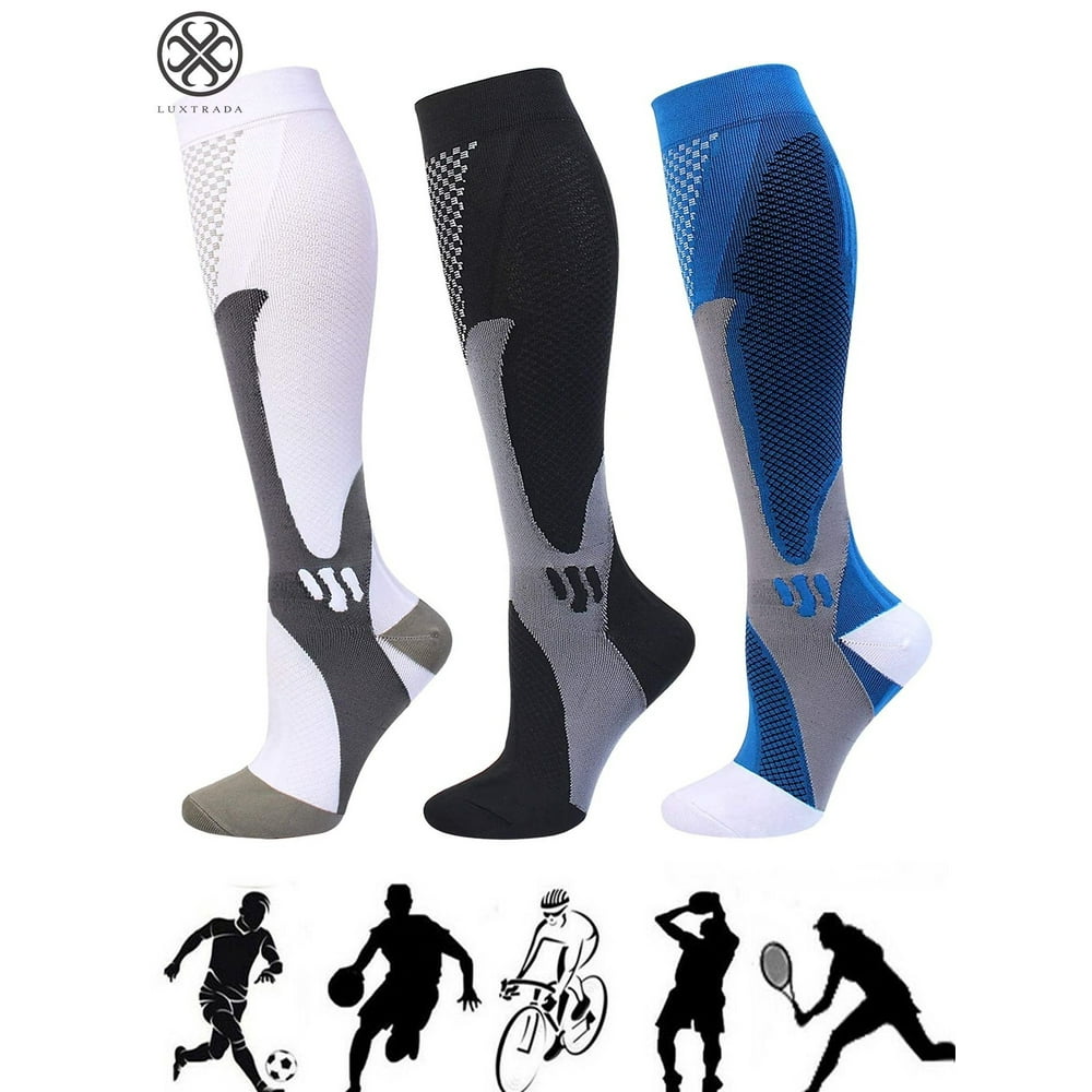 Luxtrada 3 Pairs Medical&Althetic Compression Socks 2030 mmHg Nursing