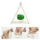 thumbnail image 3 of Estantería de pared decorativa, estantería colgante de madera con cuerda de yute, estantería flotante, cesta colgante, beige, 3 of 5