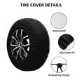 thumbnail image 2 of Sikiie Skiing Penguin Funny PVC Leather Spare Tire Wheel Cover Spare Tire Cover, for Car Truck SUV Camper Trailer Universal Fit(14-17in)-14 inch, 2 of 6
