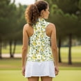 thumbnail image 3 of Yuyamidu Yellow Lemon Womens Golf Shirt Sleeveless Workout Athletic Elastic Button Down Athletic Tank Tops Casual Athletic Top Size 2XL, 3 of 7