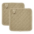 thumbnail image 3 of VHC Brands Cotton Pot Holder Set of 2, Heat Resistant, Kitchen Potholders, Burlap Natural Collection, Square 8x8, Natural, 3 of 3