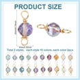 thumbnail image 2 of 20pcs Faceted Glass Connector Charms 10 Colors Glass Links Pendants 20mm Links Charms with Double Loops for Jewelry Making DIY Necklace Bracelet Earring, 2 of 5
