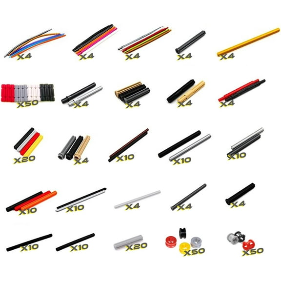 Technic Parts Compatible with Lego Bricks Pin Liftarm Beam Axle Panel Car Building Blocks MOC 312PCS