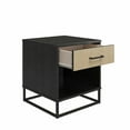 thumbnail image 4 of Novogratz Kelly Nightstand, Faux Rattan & Black Oak, 4 of 9