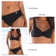 thumbnail image 5 of Traje de baño de mujer Traje de baño de 2 piezas de color puro Traje de baño de baño lateral con lazo para piscina de playa Negro M, 5 of 5