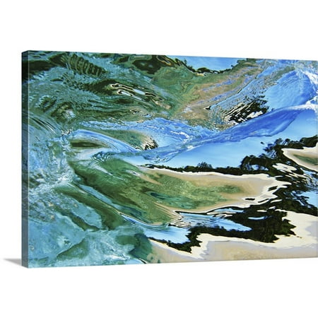 Great BIG Canvas Vince Cavataio Premium Thick-Wrap Canvas entitled Hawaii, Oahu, Underwater View Of