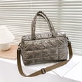 thumbnail image 2 of Bolso bandolera de invierno para mujer de moda, bolso de mano acolchado, de alta capacidad, con marco ancho, de apertura, bolsos impermeables champán Sunnimix Bolso de mujer, 2 of 8