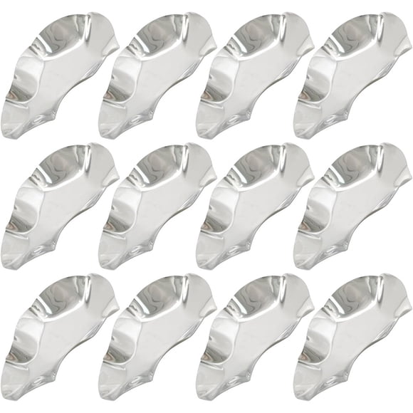 12pcs Stainless Steel Oyster Shells Oyster, Grilling Shells for Cooking Oysters Shrimp Scallops Clams