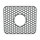 thumbnail image 3 of Alfombril de silicona Macarena rejilla protectora para fregadero de cocina con drenaje central gris, 3 of 8