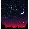 thumbnail image 3 of Night Queen Size Duvet Cover Set, Red Sky at Night with Starry Landscape and Mountains Astrology Astronomy, Decorative 3 Piece Bedding Set with 2 Pillow Shams, Indigo Magenta Black, by Ambesonne, 3 of 3