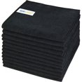 thumbnail image 1 of Sinland 12 Pack Microfiber Cleaning Cloths Super Soft Dish Cloth Absorbent Cleaning Rags Multi Functional Cleaning Towels Dish Rags for Home, Kitchen Black 12Inchx12Inch, 1 of 7