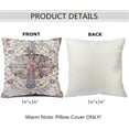 thumbnail image 4 of Boho Flying Carpet Throw Pillow Case Cover Ride Romantic Tribal Pattern Vintage Design Cotton Linen Throw Pillow Cases Cushion Cover Sofa Home Office Rectangle Pillowcovers 16x16 Inches, 4 of 6