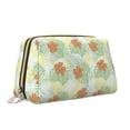 thumbnail image 2 of Gaeub Tropical Flowers Printed Travel Cosmetic Bag,Makeup Bag, Large Capacity Toiletry Bag for Women, Portable Pouch Make Up Organizer with Zipper and Divider, 2 of 8