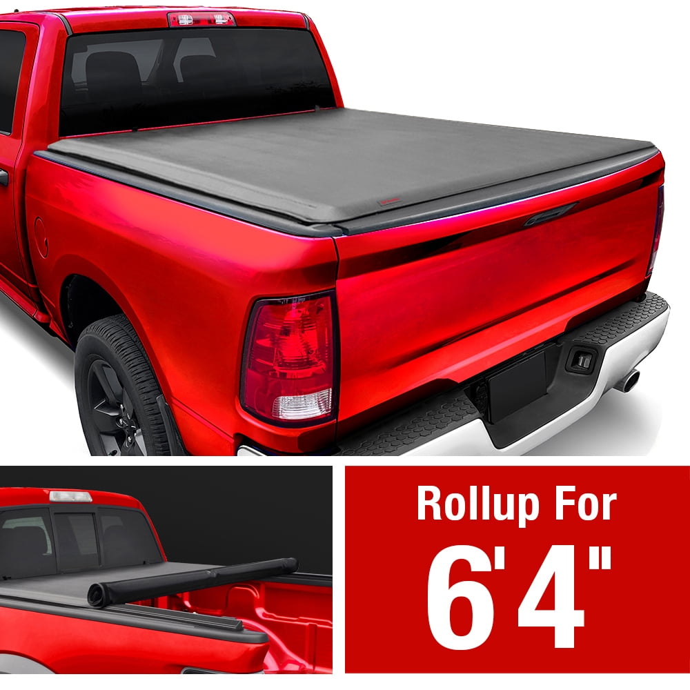 Soft Roll Up Truck Bed Tonneau Cover Compatible with 2002-2018 