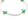 thumbnail image 3 of 3.5 Carat Emerald Butterfly and Diamond Charm Tennis Bracelet, 3 of 8