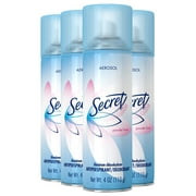 Secret Original Powder Fresh Scent Women's Aerosol Antiperspirant & Deodorant 4 Oz (Pack of 4)