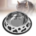 thumbnail image 1 of Bol en Acier Inoxydable pour Chien et Chat, Bol d'Alimentation pour Chien pour Chien Mignon Modèle de Vache Ronde Incassable pour Chiots pour la Nourriture Humide pour Petits Chiens, 1 of 9