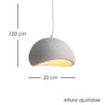 thumbnail image 2 of Ilios Innova | Lámpara Colgante de Techo Moderna A-20, Diseño Curvo con Textura, Altura Ajustable 1.20m, Iluminación Decorativa, Incluye Foco, 2 of 9